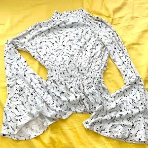 Topshop Half-Turtleneck Blouse